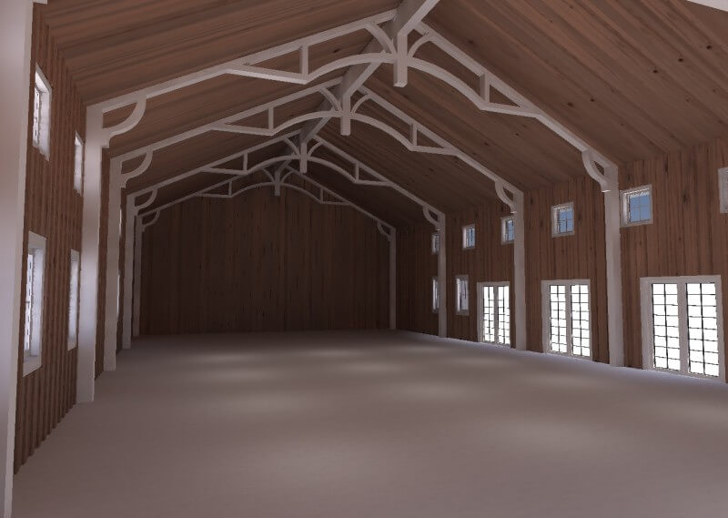 Wildflower Barn digital rendering of interior